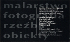 Artyści powiatu Aachen. Malarstwo, fotografia, rzeźba, obiekty- zaproszenie [Dokument życia społecznego]