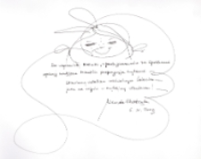 Spotkanie autorskie z Wandą Chotomską, 6.10.2003 r. (autograf) [Dokument ikonograficzny]