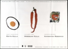 Edyta Kulla. Obiekty lekkostrawne. Miroslaw Kulla. Kulinarne boxy. Katarzyna Rogowicz. Proyectos - plakat [Dokument życia społecznego]