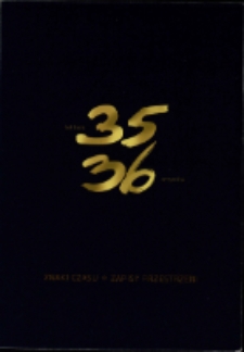 35/36. Znaki czasu. Zapisy przestrzeni - zaproszenie [Dokument życia społecznego]