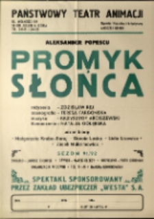 Promyk Słońca - afisz [Dokument życia społecznego]