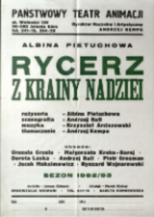 Rycerz z krainy nadziei - afisz [Dokument życia społecznego]