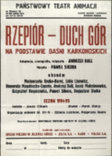 Rzepiór Duch Gór - afisz [Dokument życia społecznego]