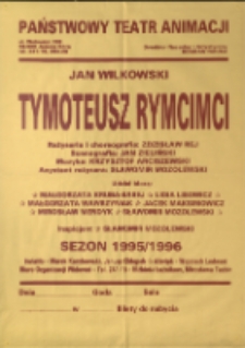 Tymoteusz Rymcimci - afisz [Dokument życia społecznego]