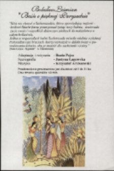 Baśń o pięknej Parysadzie - ulotka 2 [Dokument życia społecznego]