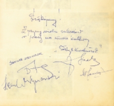 Autograf Jerzego Ofierskiego, scenicznego sołtysa Kierdziołka, 14.05.1984 r. [Dokument ikonograficzny]