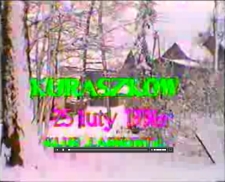 Impreza woda - gaz - telefon : spotkanie mieszkańców wsi Kuraszków podsumowujące inwestycje - telefonizację, gazyfikację i budowę wodociągu w miejscowości, 25.02.1996 r. [Film]