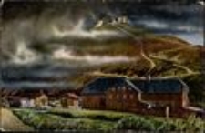 Riesengebirge. Gewitterstimmung an der Riesenbaude, 1394 m u. Schneekoppe, 1605 m &uuml;. M. [Dokument ikonograficzny]