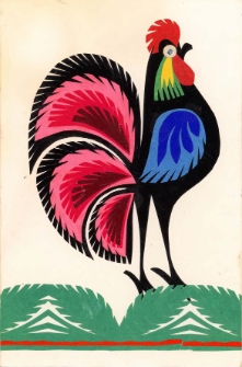 Odręczne zaproszenie Koła Gospodyń Wiejskich z Piekar na podsumowanie 9. edycji turnieju „Kolorowe Wsie” do Obornickiego Ośrodka Kultury w Obornikach Śląskich, 19.11.1987 r.