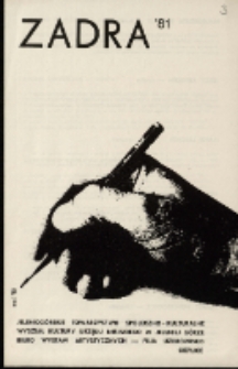 Zadra`81 - ulotka [Dokument życia społecznego]