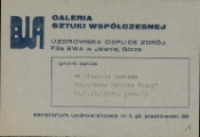 Malarstwo Henryka Kluzy - zaproszenie [Dokument życia społecznego]