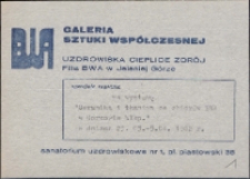 Ceramika i tkanina ze zbiorów BWA w Gorzowie Wlkp. - zaproszenie [Dokumenty życia społecznego]