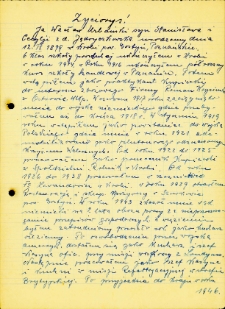 Życiorys Wacława Urbańskiego pisany przez niego samego, 1947 r. [Dokument Ikonograficzny]