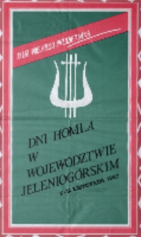 Dni Homla w Województwie Jeleniogórskim - plakat [Dokumenty życia społecznego]