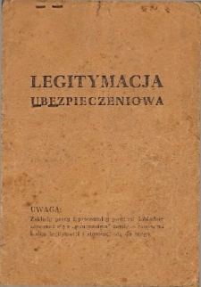 Legitymacja ubezpieczeniowa Wacława Urbańskiego, wydana 20 września 1957 roku przez Trzebnickie Zakłady Wielobranżowe Przemysłu Terenowego w Obornikach Śląskich