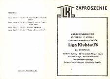 Zaproszenie na podsumowanie współzawodnictwa wiejskich placówek kulturalno-oświatowych Liga Klubów ’76 z Wojewódzkiego Domu Kultury we Wrocławiu dla Klubu Rolnika w Osoli, 27.03.1977 r.