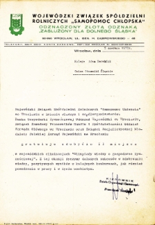 Gratulacje dla Adama Baraniuka (z Klubu Rolnika w Osoli), laureata „Olimpiady wiedzy o gospodarce żywnościowej”, 5.06.1977 r.
