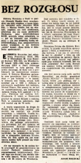 Wycinek z „Tygodnika Ludowego” z artykułem „Bez rozgłosu” o Elżbiecie Kornickiej, 11.05.1986 r.