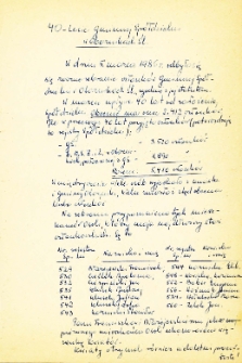 Odręcznie napisany protokół z zebrania Gminnej Spółdzielni w Obornikach Śląskich, 5.03.1986 r.