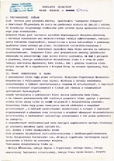 Regulamin wewnętrzny Klubu Rolnika w Osoli, 11.02.1983 r.