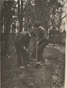 Porządkowanie terenu wokół domu kultury, 24.03.1971 r. (fot. 2) [Dokument ikonograficzny]