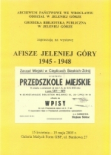 Afisze Jeleniej Góry 1945-1948 [Dokument elektroniczny]