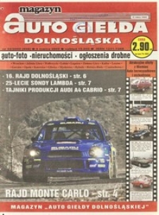 Auto Giełda Dolnośląska : magazyn, 2002, nr 22 (858) [4.03]