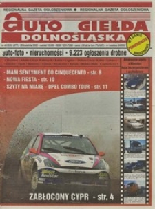 Auto Giełda Dolnośląska : magazyn, 2002, nr 41 (877) [29.04]