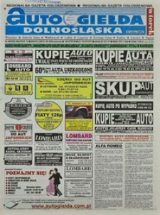Auto Giełda Dolnośląska : regionalna gazeta ogłoszeniowa, 2002, nr 48 (884) [21.05]