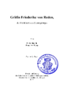 Gräfin Friederike von Reden, die Wohltäterin des Riesengebirges [Dokument elektroniczny]