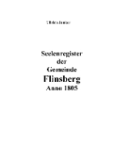 Seelenregister der Gemeinde Flinsberg Anno 1805 [Dokument elektroniczny]