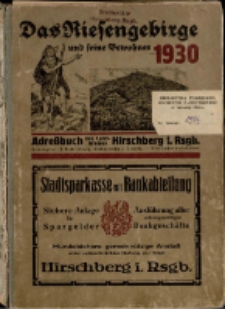 Adressbuch/Einowhnerbuch. Landkreis Hirschberg i. Rsgb. Einschließlich der Stadt Schmiedeberg und den Gemeinden aus dem Kreise : 1930