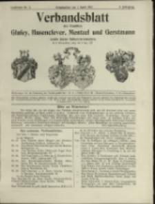 Verbandsblatt der Familien Glafey, Hasenclever, Mentzel und Gerstmann, Jg. 2, 1911, nr 3/4