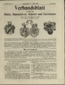 Verbandsblatt der Familien Glafey, Hasenclever, Mentzel und Gerstmann, Jg. 5, 1914, nr 11