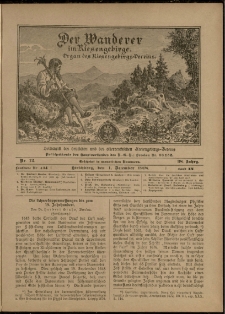 Der Wanderer im Riesengebirge, 1918, nr 12