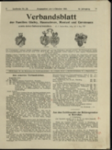 Verbandsblatt der Familien Glafey, Hasenclever, Mentzel und Gerstmann, Jg. 12, 1921, nr 28