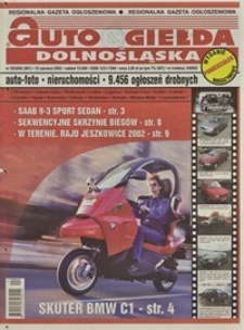 Auto Giełda Dolnośląska : regionalna gazeta ogłoszeniowa, 2002, nr 55 (891) [10.06]