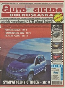 Auto Giełda Dolnośląska : regionalna gazeta ogłoszeniowa, 2002, nr 60 (896) [24.06]
