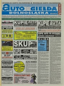 Auto Giełda Dolnośląska : regionalna gazeta ogłoszeniowa, 2002, nr 63 (899) [2.07]
