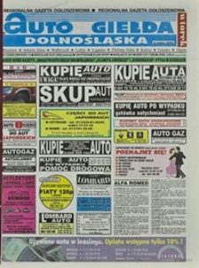 Auto Giełda Dolnośląska : regionalna gazeta ogłoszeniowa, 2002, nr 73 (909) [30.07]