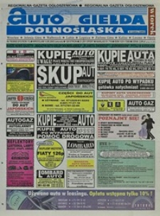 Auto Giełda Dolnośląska : regionalna gazeta ogłoszeniowa, 2002, nr 76 (912) [6.08]