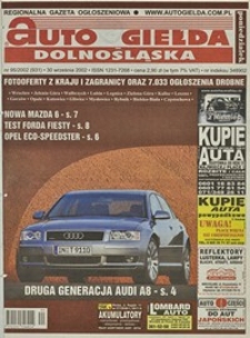 Auto Giełda Dolnośląska : regionalna gazeta ogłoszeniowa, 2002, nr 95 (931) [30.09]