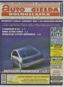 Auto Giełda Dolnośląska : regionalna gazeta ogłoszeniowa, 2002, nr 109 (945) [11.11]