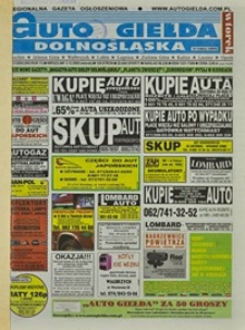 Auto Giełda Dolnośląska : regionalna gazeta ogłoszeniowa, 2002, nr 117 (953) [3.12]