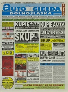 Auto Giełda Dolnośląska : regionalna gazeta ogłoszeniowa, 2002, nr 120 (956) [10.12]