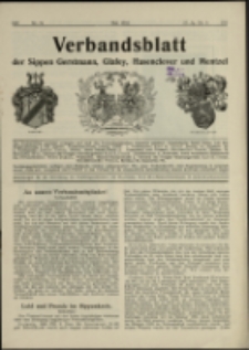Verbandsblatt der Sippen Gerstmann, Glafey, Hasenclever und Mentzel, Jg. 31, 1941, nr 74