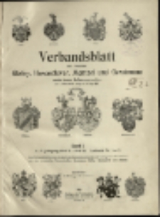 Verbandsblatt der Familien Glafey, Hasenclever, Mentzel und Gerstmann. Band I. : 1.-5. Jahrgang 1910/11-1914/15. Laufende Nr. 1-12