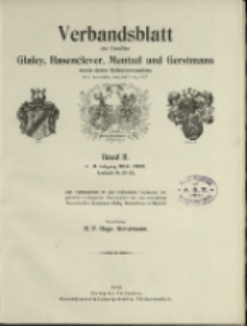Verbandsblatt der Familien Glafey, Hasenclever, Mentzel und Gerstmann. Band II. : 6.-10. Jahrgang 1915/16-1919/20. Laufende Nr. 13-24
