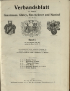 Verbandsblatt der Sippen Gerstmann, Glafey, Hasenclever und Mentzel. Band V. : 22.-27. Jahrgang 1931-1937 : enth&auml;lt die Hefte Nr. 55-67
