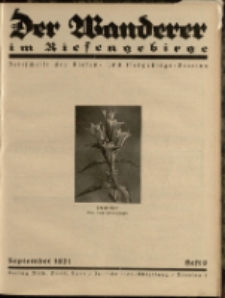 Der Wanderer im Riesengebirge, 1931, nr 9